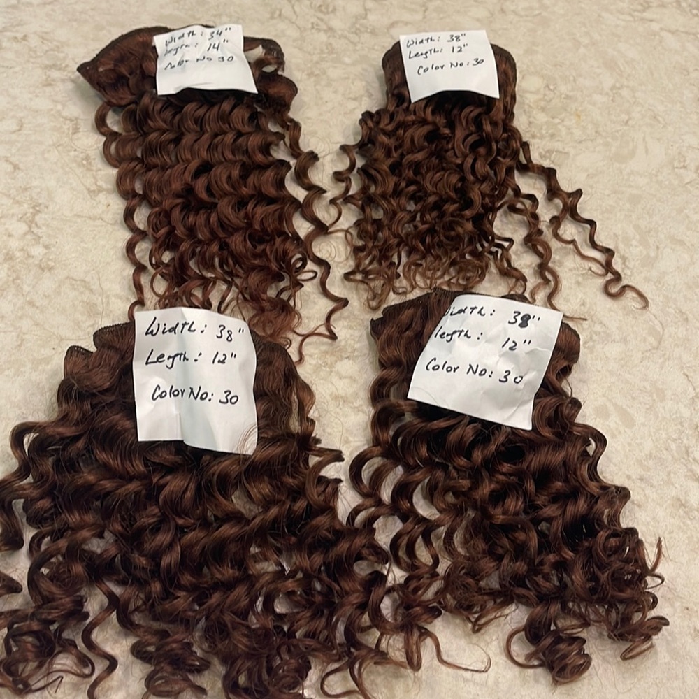 Human hair lot of 4 bundles color 30